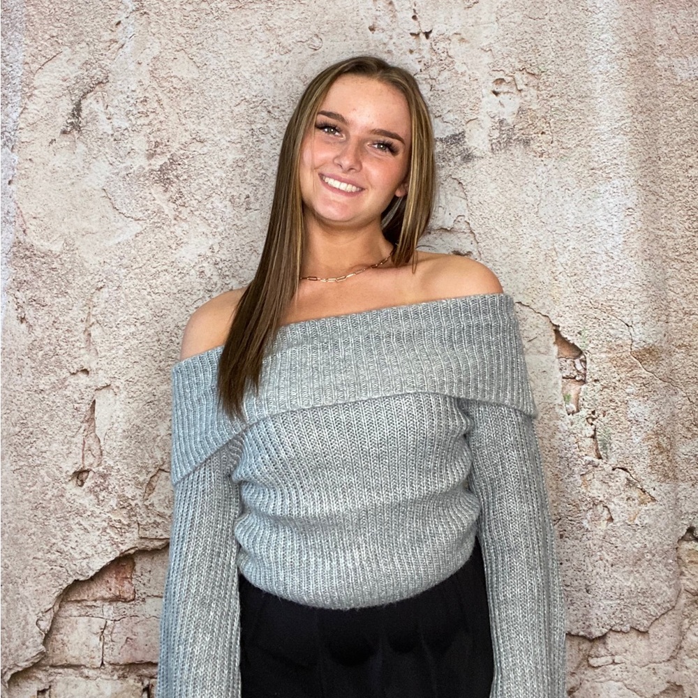 NWT Hyfve Heather grey cropped sweater
